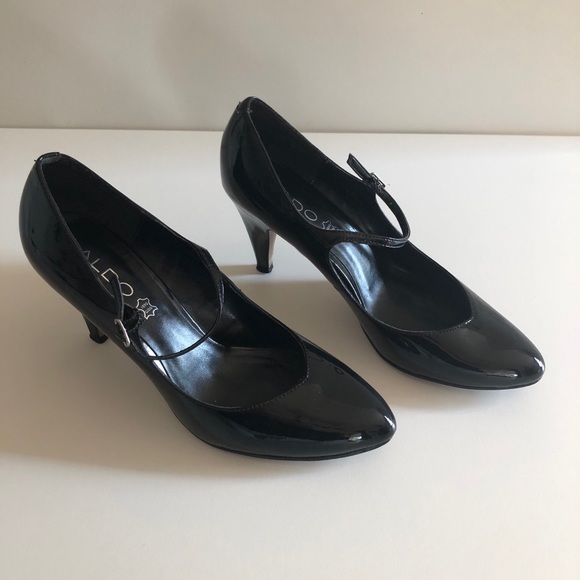 Aldo black shinny dress shoes - Picture 2 of 9